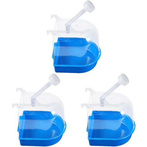 3Pcs Reusable Plastic Bird Bath for Cage Parakeet Bathing Cubes