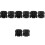 4Pairs Practical Black Plastic Shoelace Lock Clips Safe Lace Fasteners 4