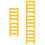 5Sets Yellow Plastic Tool Storage Rack Wall Mount Tape Measure Holder 7