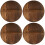 4Pcs Wooden Cooking Pot Lids Carbonized Fir Multi- 6