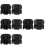 4Pairs Practical Black Plastic Shoelace Lock Clips Safe Lace Fasteners 8