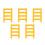 5Sets Yellow Plastic Tool Storage Rack Wall Mount Tape Measure Holder 8