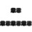 4Pairs Practical Black Plastic Shoelace Lock Clips Safe Lace Fasteners 1