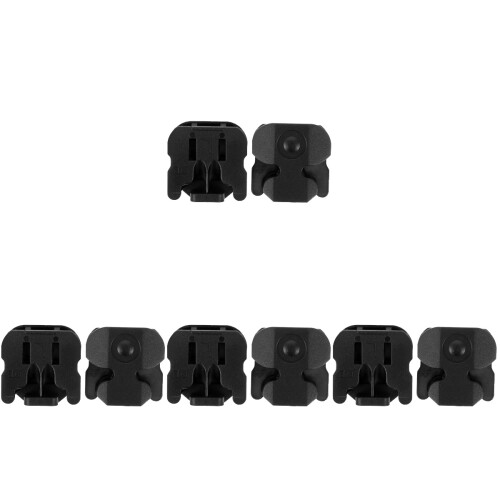 4Pairs Practical Black Plastic Shoelace Lock Clips Safe Lace Fasteners