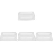 4Pcs White Silicone Toaster Lid Covers for Household Kitchen Devices