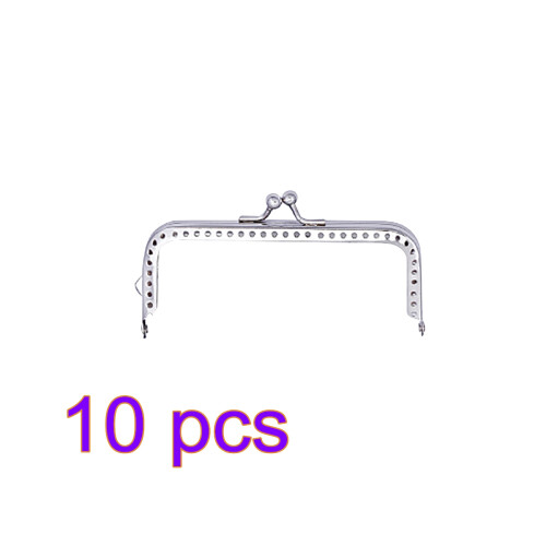 10Pcs Silver Purse Making Frame Metal Lock Clutch Bag Accessories