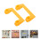 5Sets Yellow Plastic Tool Storage Rack Wall Mount Tape Measure Holder 10