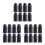 24Pcs Black Plastic Engineering Bottles Lightweight Storage Containers 5