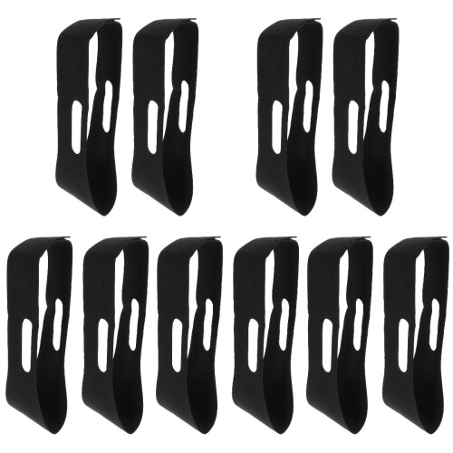 10Pcs Black Snoring Chin Strap Soft Breathable Material Home Use
