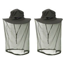 2Pcs Adjustable Army Green Net Hat Sun Protection Breathable Head Net