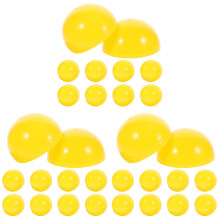 60Pcs Yellow Plastic Seamless Raffle Balls Fun Party Game Balls