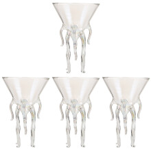 4Pcs Multipurpose Glass Wine Cups Assorted Color for Party Use