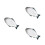 3Pcs Ceramic Fish Shaped Plates Dark Green Snack Storage Dinnerware 5