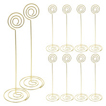 10Pcs Stylish Golden Metal Table Card Clip Holder for Wedding Decor