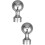 2Pcs Silver Stair Railing Balls Stainless Steel Guardrail Post Covers 7