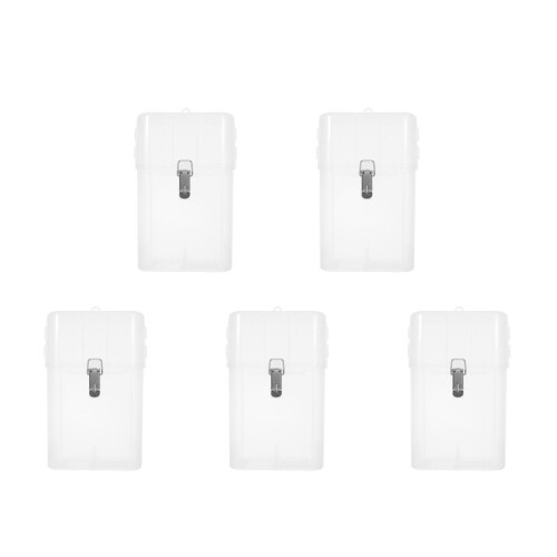 5Pcs White Protective Socket Waterproof Covers for Outdoor Car Use