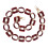 2Pcs Red Resin Retro Bag Chain Replacement Strap 2