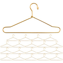 20Pcs Golden Wire Hangers for Doll and Pet Clothes Organizer Set