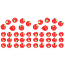60Pcs Red Resin Fruit Ornaments for DIY Crafts Kids Dollhouse Decor