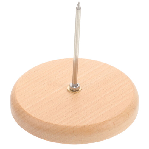 2Pcs Office Desk Receipt Spike Wood Iron Practical Bill Holder Multi 2