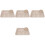 4Sets Beige Creative Straw Divided Tableware Shatterproof Plates 3