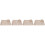 4Sets Beige Creative Straw Divided Tableware Shatterproof Plates 4