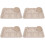 4Sets Beige Creative Straw Divided Tableware Shatterproof Plates 5