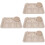 4Sets Beige Creative Straw Divided Tableware Shatterproof Plates 6