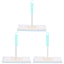 3Pcs Small Blue Glass Squeegee with Comfort Grip for Window and Shower