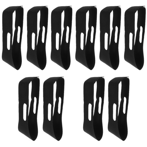 10Pcs Black Snoring Chin Strap Soft Breathable Material Home Use 1