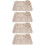 4Sets Beige Creative Straw Divided Tableware Shatterproof Plates 8