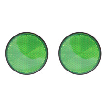 4Pcs Lightweight Green Reflective Discs for Bike Rear Warning Mounted