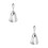2Pcs Decorative Silver Hand Bell Metal for Restaurant 3