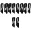 10Pcs Black Snoring Chin Strap Soft Breathable Material Home Use 3