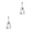 2Pcs Decorative Silver Hand Bell Metal for Restaurant 5