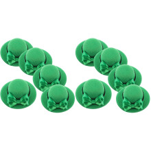 10Pcs Decorative Green Caps for St. Patrick's Day Parties