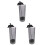 3Pcs Multi-Function Plastic Straw Holder Grey Countertop Storage 1