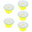 5Pcs White Plastic Teaching Turntables for Math Game Prizes 10