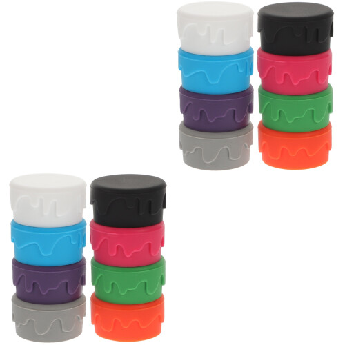 16Pcs Silicone Stoppers Reusable Beverage Sealers 2