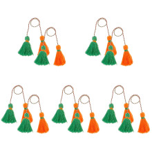 10Pcs Multicolor Cotton Tassel Pendants for Crafting and Home Decor