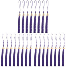 24Pcs Graduation Caps Purple Tassels DIY Decorative Accessories