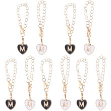 10Pcs Alloy Metal Letter Charms Heart-Shaped Cup Pendant Set