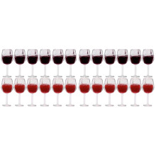 48Pcs Compact Resin Mini Wine Cups for Miniature Dolls House Scene