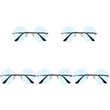 5Pairs Lightweight Sunglasses Frameless Party Eyewear