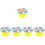 5Pcs Portable Yellow Blank Turntable for Math Teaching and Party Games 6