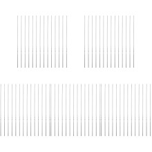 100Pcs Reusable Silver Metal Skewers for Grilling and Fondue