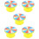 5Pcs Portable Yellow Blank Turntable for Math Teaching and Party Games 9