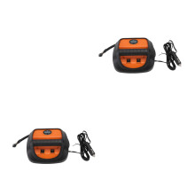 2Pcs Portable Vehicle Tire Pump ABS Nylon with Auto Stop and Light