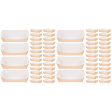 200Pcs Paper Sushi Boat White