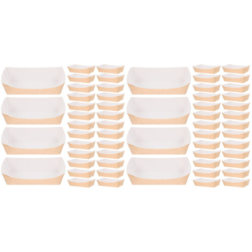 200Pcs Paper Sushi Boat White
